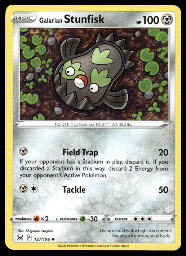 Galarian Stunfisk Uncommon SWSH11: Lost Origin 127/196 NM