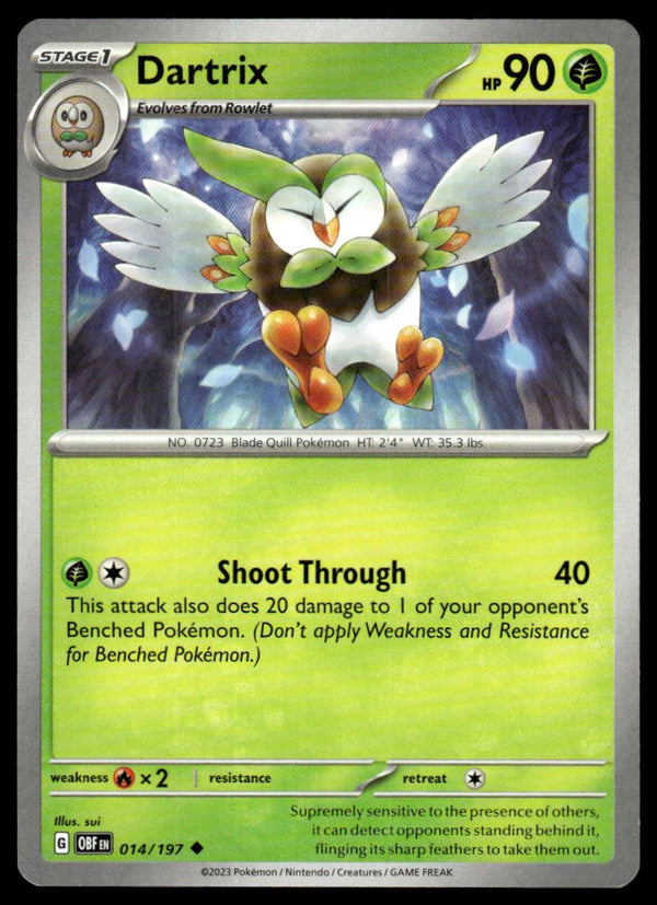 Dartrix Uncommon SV03: Obsidian Flames 014/197 NM