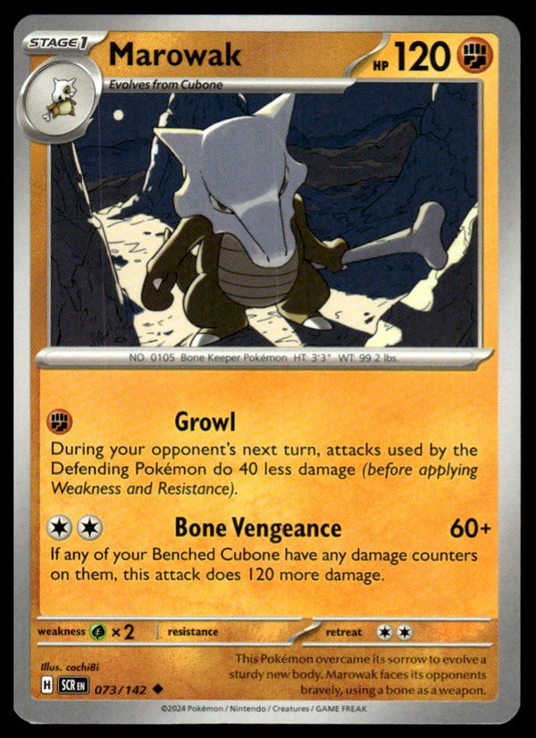 Marowak Uncommon SV07: Stellar Crown 073/142 NM