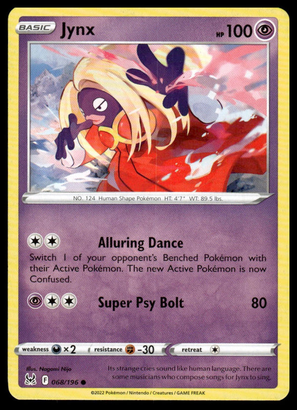 Jynx Common SWSH11: Lost Origin 068/196 NM
