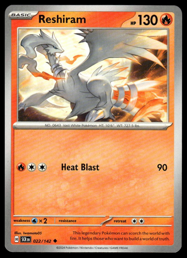 Reshiram Uncommon SV07: Stellar Crown 022/142 NM