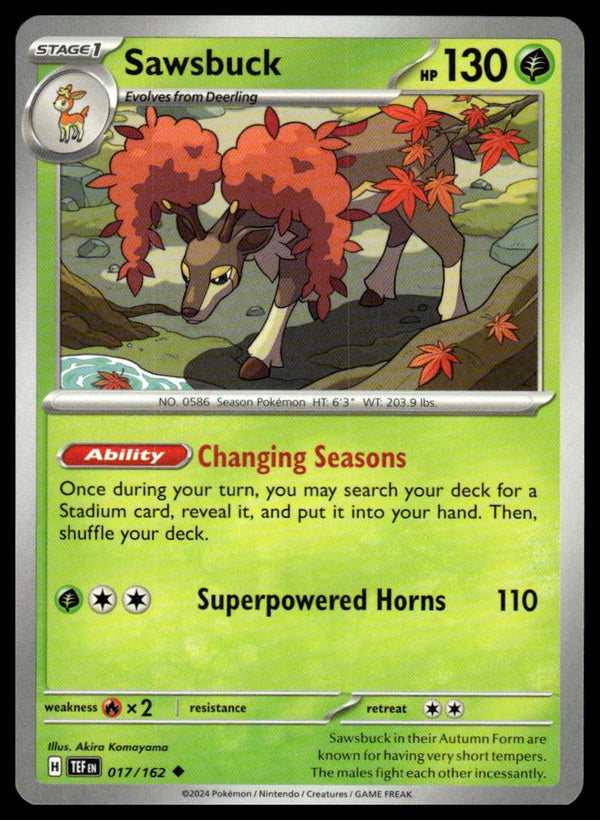 Sawsbuck Uncommon SV05: Temporal Forces 017/162 NM