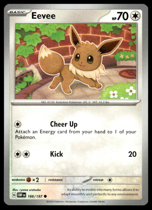 Eevee Common SV03: Obsidian Flames 166/197 NM