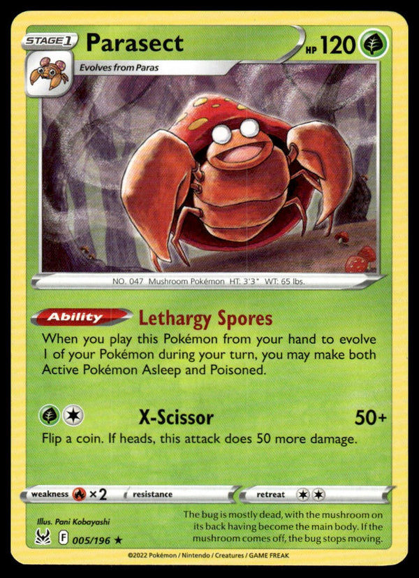Parasect Rare SWSH11: Lost Origin 005/196 NM