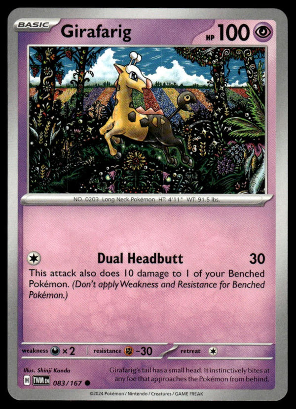 Girafarig Common SV06: Twilight Masquerade 083/167 NM