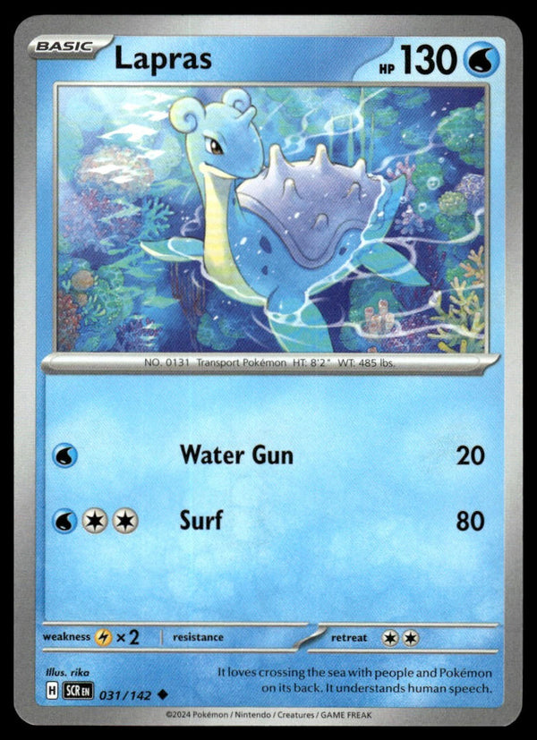 Lapras Uncommon SV07: Stellar Crown 031/142 NM