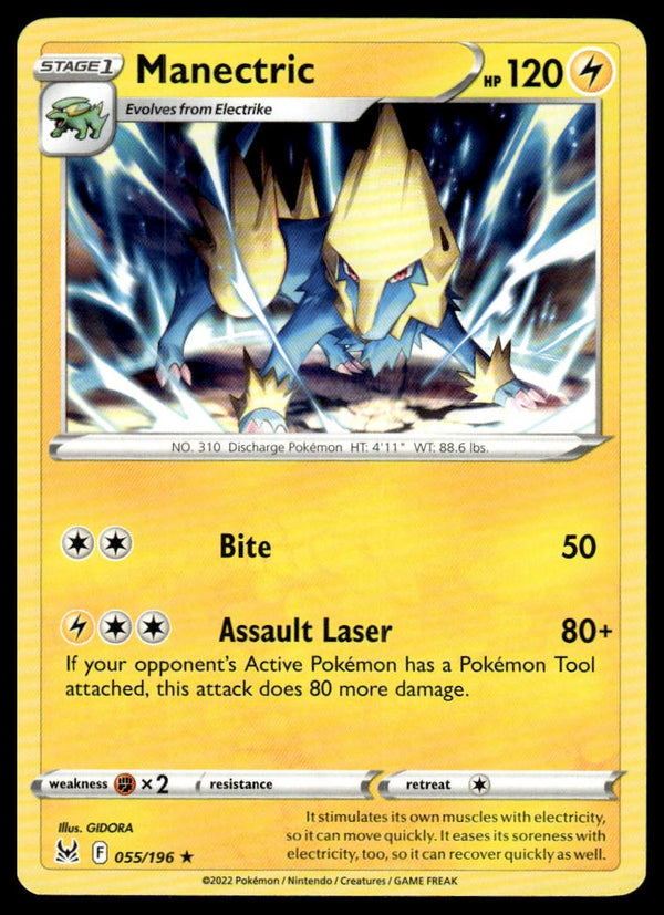 Manectric Rare SWSH11: Lost Origin 055/196 NM