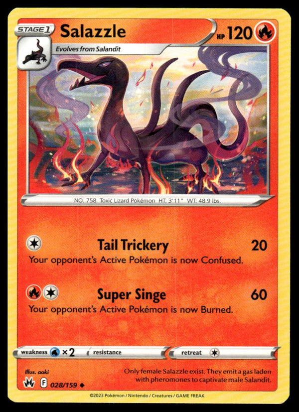Salazzle Uncommon SWSH: Crown Zenith 028/159 NM