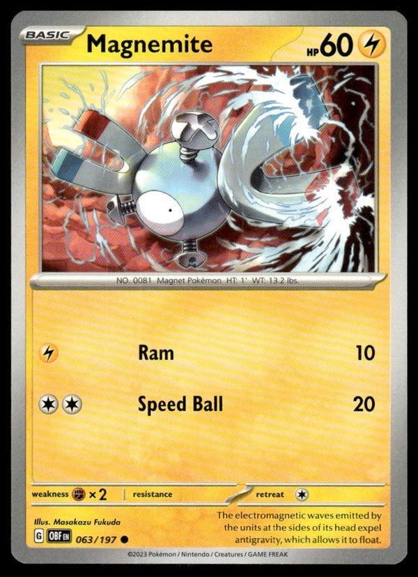 Magnemite Common SV03: Obsidian Flames 063/197 NM