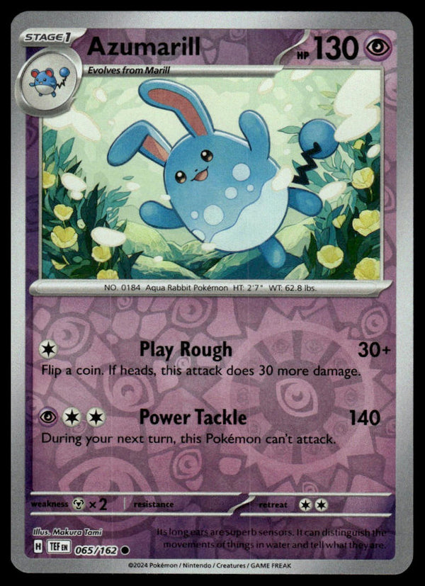 Azumarill Common SV05: Temporal Forces 065/162 NM