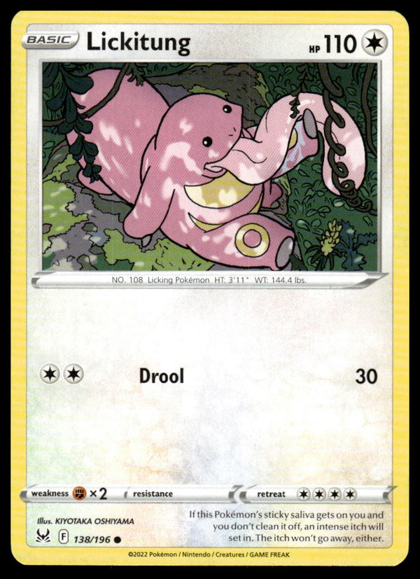 Lickitung Common SWSH11: Lost Origin 138/196 NM