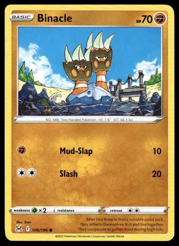 Binacle Common SWSH11: Lost Origin 106/196 NM