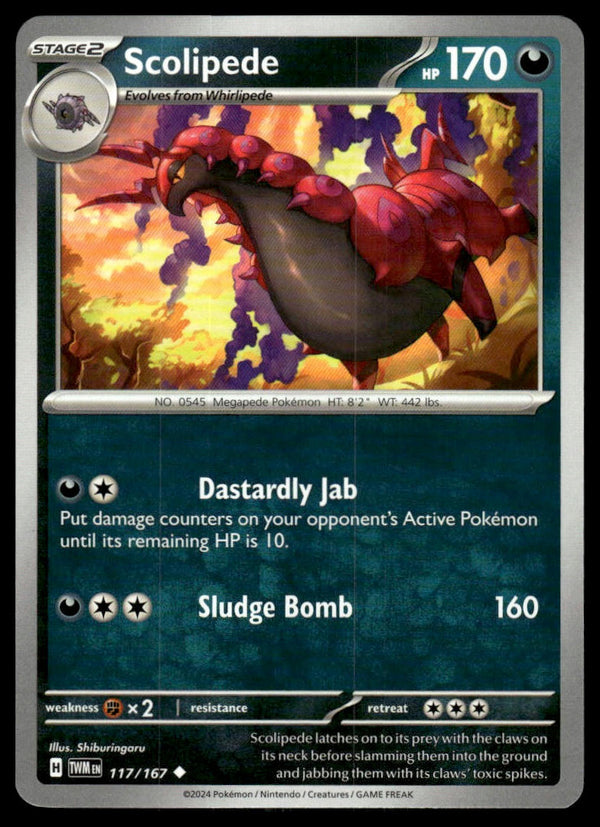 Scolipede Uncommon SV06: Twilight Masquerade 117/167 NM
