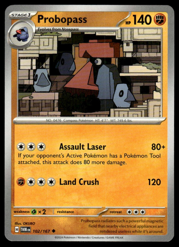 Probopass Uncommon SV06: Twilight Masquerade 102/167 NM
