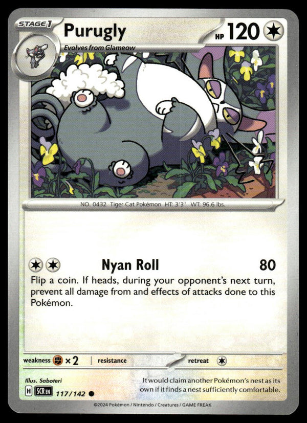 Purugly Common SV07: Stellar Crown 117/142 NM