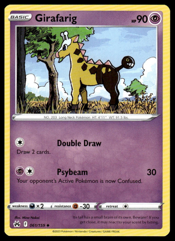 Girafarig Uncommon SWSH: Crown Zenith 061/159 NM