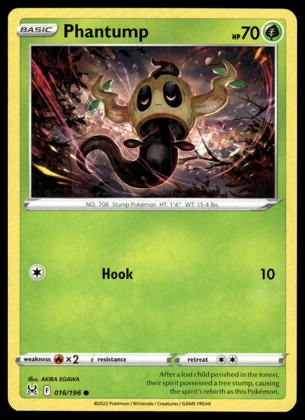 Phantump Common SWSH11: Lost Origin 016/196 NM