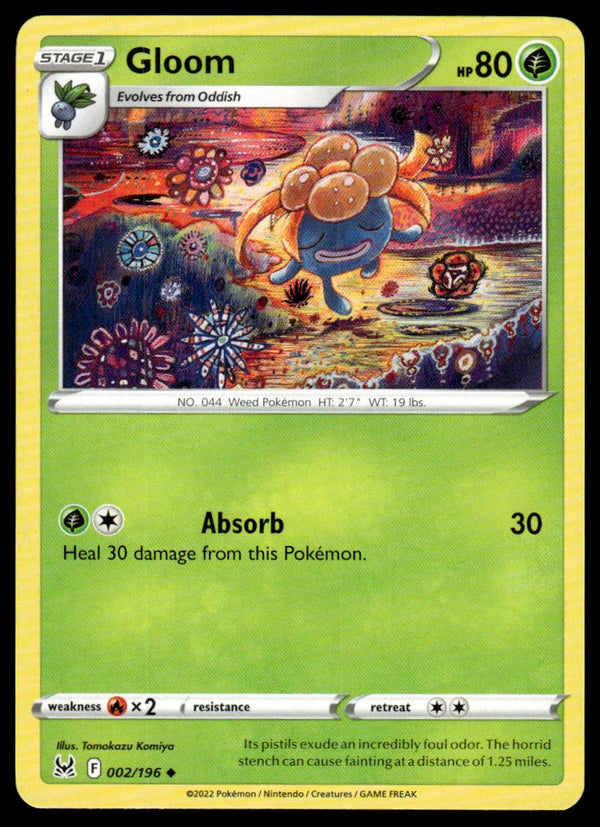 Gloom Uncommon SWSH11: Lost Origin 002/196 NM