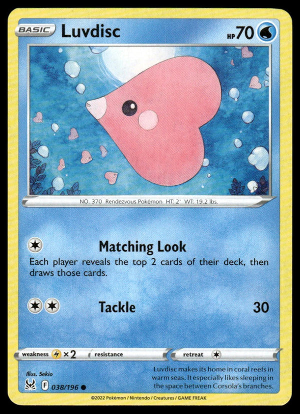 Luvdisc Common SWSH11: Lost Origin 038/196 NM