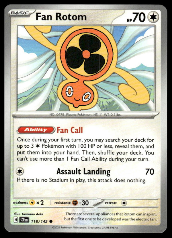Fan Rotom Common SV07: Stellar Crown 118/142 NM
