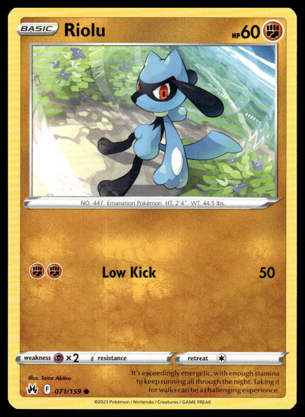 Riolu Common SWSH: Crown Zenith 071/159 NM