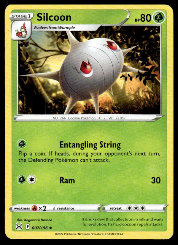 Silcoon Uncommon SWSH11: Lost Origin 007/196 NM