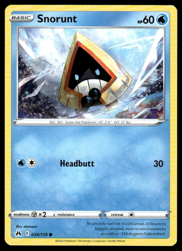 Snorunt Common SWSH: Crown Zenith 034/159 NM