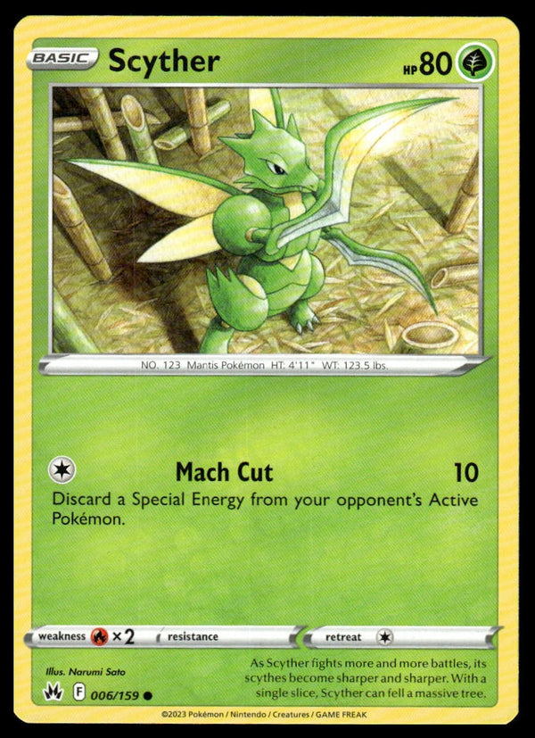 Scyther Common SWSH: Crown Zenith 006/159 NM