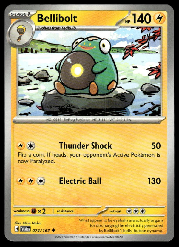 Bellibolt Uncommon SV06: Twilight Masquerade 074/167 NM