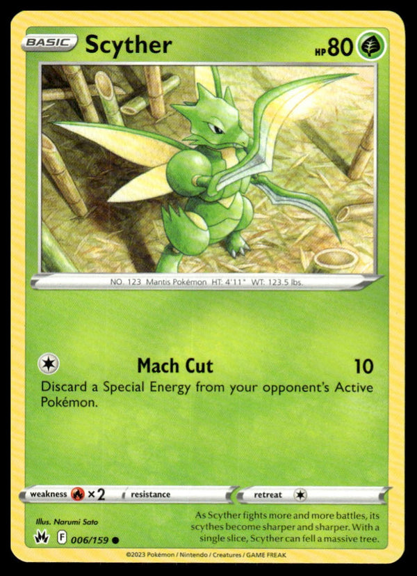Scyther Common SWSH: Crown Zenith 006/159 NM